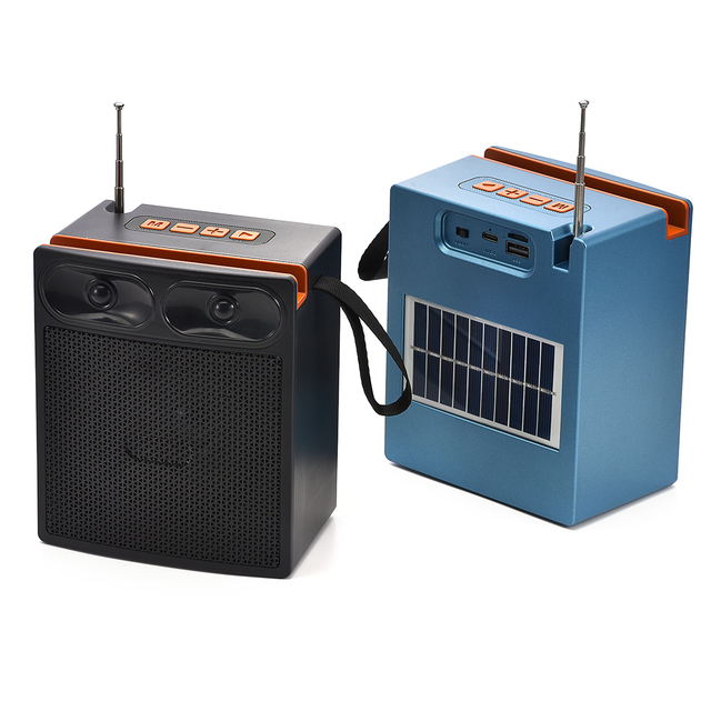 N340 Portable Wireless BT Speaker Solar Panels Charging Stereo Woofer Bass Hot Sale Blue-tooth Speaker FM Radio/TF/USB/TWS