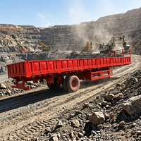 Semi-remorque à ridelles latérales en acier de 40 à 80 tonnes