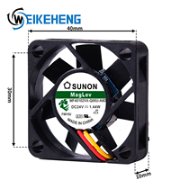 Ventilador de Refrigeración Industrial Mini 4010 SUNON MF40102VX-Q00U-A9D 40x40x10mm 24V DC, Ventilador Axial de Alta Velocidad con Rodamiento MagLev