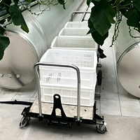 Chariot de récolte grande capacité monocouche en acier pour la cueillette de concombres et le transport de tomates en serre