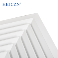 Prix de gros Blanc Alliage d'aluminium Climatisation Directionnel Alimentation 4 Voies Plafond Carré Diffuseur d'air