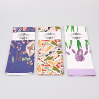 Ensemble de serviettes en coton à impression personnalisée 3 4 pièces tablier torchon four gant mitaine porte-pot ensemble de cuisine