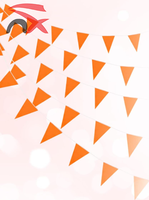 Triangle en plastique d'impression couleur personnalisée 10m 15 feuillesDrapeau original en forme de banderole pour décoration