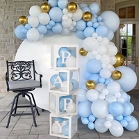 Boîte à lettres transparente pour baby shower, anniversaire, mariage, boîte à ballons personnalisée avec nom pour décorations de fête d'anniversaire, enfants, baby shower fille