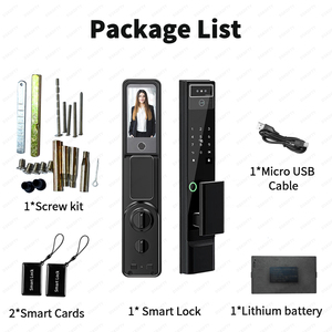 스마트 3D 얼굴 인식 무선 생체 인식 지문 잠금 도어 도난 방지 안전 Tuya 앱 와이파이 원격 제어 알루미늄 합금 - Product Image 6