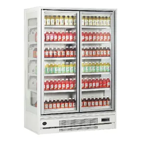 Kimay hochwertige Supermarkt vertikale Tür Rück prall Luftkühlung Getränke kühlschrank