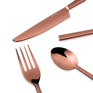 Sang trọng Rose Gold thép không gỉ thiết lập dao kéo nĩa muỗng dao Flatware cho khách sạn đám cưới tiệc chiêu đãi tiếp nhận bảng thiết lập - Product Image 1
