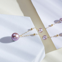 9-10mm 18K Plaqué Or Edison Forme Perle D'eau Douce Perles Collier Naturel Bijoux Perles Lâches