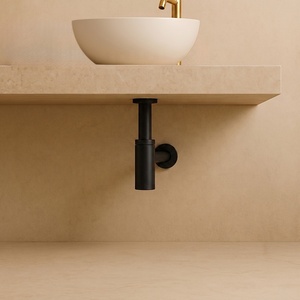 Ensemble de vidange de lavabo en laiton chromé avec <span class=keywords><strong>siphon</strong></span> pop-up et <span class=keywords><strong>siphon</strong></span> bouteille réglable pour hôtels, salles de bain et cuisines - Product Image 4