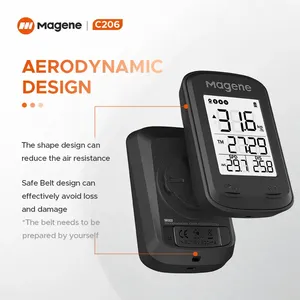 <span class=keywords><strong>Magene</strong></span> C206 Ordenador de Bicicleta Inalámbrico GPS Velocímetro/Cuentakilómetros con Pantalla LCD ANT + Velocímetro de Bicicleta para Montar en Bicicleta - Product Image 4