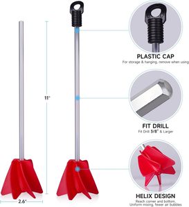 Thạc sĩ Epoxy Mixer cho khoan sơn và nhựa Epoxy trộn tập tin đính kèm 11inch 1 gallon sơn khuấy mái chèo nhựa Mixer - Product Image 2