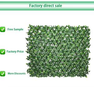 Extension rétractable 3D Clôture de <span class=keywords><strong>jardin</strong></span> en bois sécurisée feuille verte <span class=keywords><strong>artificielle</strong></span> Clôture en maille Cour à usage agricole UV PE Porte plante - Product Image 5