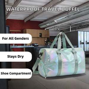 Sac de sport pliable et extensible personnalisé pour l'entraînement et les voyages, avec séparation sec/humide, imperméable, sac de sport, sac de fitness, sac à dos avec logo - Product Image 2