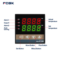 Controlador de Temperatura PID Rex-C100 FCGK en Oferta ° Salida SSR/Relé de Resolución C con 3 Años de Garantía para Horno Industrial