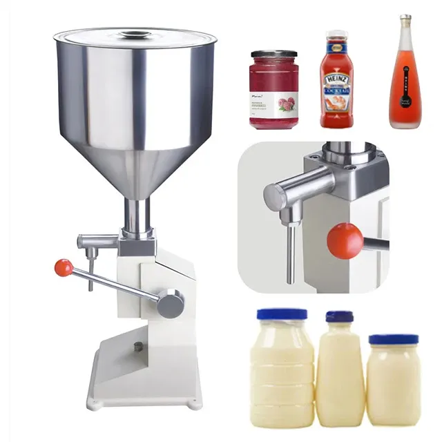 Máquina de enchimento manual de garrafas de mel de ketchup líquido para pasta manual
