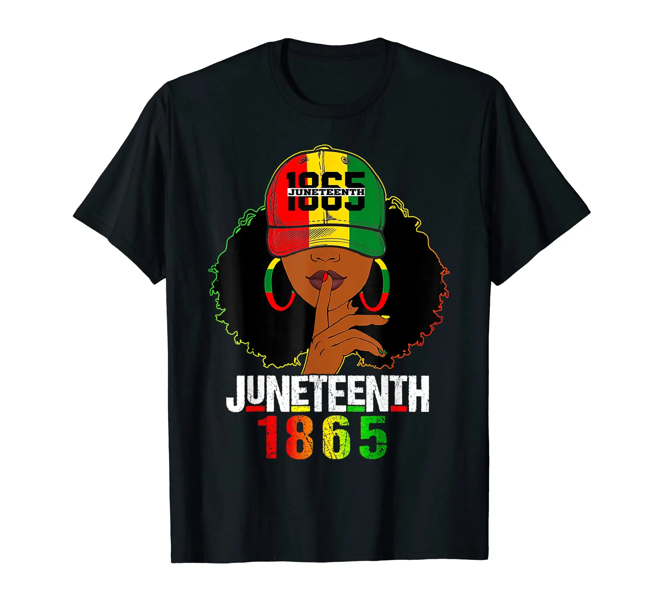 カスタマイズされた卸売Juneteenth FreedomアフリカンガールシングルカラーコットンTシャツ100% コットンTシャツ