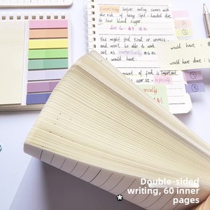 Multifunktionale Haftnotizen-Kombination: Ästhetisches Soft-Spiralnotizbuch mit nachfüllbaren linierten Seiten, Indexregister und selbstklebenden Notizen im Trend - Product Image 4