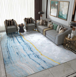 Cynthia Bán Buôn Nhà Cung Cấp Độc Đáo Hiện Đại Mây Hàn Quốc Màu Xanh Sọc Lớn Capet Phòng Khách Thảm - Product Image 5