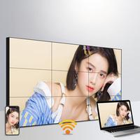 Écran publicitaire intérieur BOE à cadre ultra-fin de 1,7 mm et 3,5 mm, multi-écrans, 1080p, 46 pouces, mur vidéo LCD avec animation