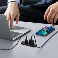 Adaptateur USB dissimulé sous le bureau, adaptateurs USB Type C avec double port USB femelle 5V pour meubles, table, lit, canapé, bureau