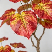 Plante Artificielle en Pot Unique Feuilles de Tortue Rouge Haute Qualité Vente en Gros Décoration Maison