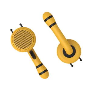 New Design plastic shell slicker Little Bee dog special needle bath Pet Grooming Comb set