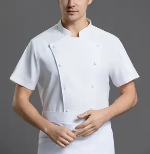 Premium kalite şef üniforma şef ceketi şef Unisex için otel restoran Cafe ekmek iş üniforma gömlek Tops
