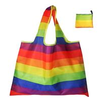 Sacs fourre-tout pliants réutilisables et imperméables en nylon Sacs d'épicerie pliables Sacs d'épicerie personnalisés avec pochette