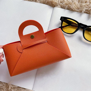 Màu sắc hỗn hợp PU da Kính mát Pouch trường hợp du lịch lưu trữ Bag đối với kính của phụ nữ túi xách quà Tặng kính mắt Organizer - Product Image 3