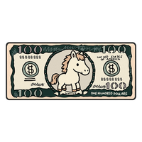 Tapis de Souris en Tissu Caoutchouté Motif Dollar Porte-Bonheur Antidérapant Grand Tapis de Bureau Gaming Décoration de Bureau Mignonne Anime Dessin Animé Cadeau en Stock
