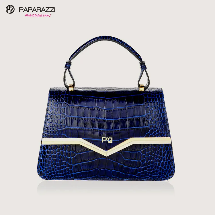 Paparazzi PA0030 Oem Odm Crocodile Pu Leather Top Handle Flap Handbag Women Bag