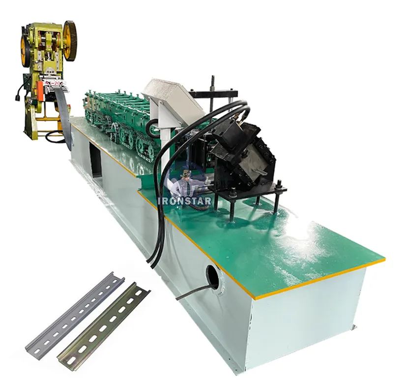 Máquina formadora de rollos de riel Din de canal Omega profesional Montaje de caja de distribución de riel montable eléctrico