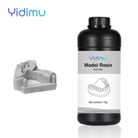 Resina Compuesta Dental para Impresión 3D, 1 kg, 0.5 kg/Botella, Fuente de Luz UV de 405 nm, Resina Acrílica Dental Gris para Impresora 3D LCD