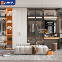 Nouvelle conception d'organisateur de dressing sur mesure, armoire en bois, placard de chambre à coucher, armoire moderne pour vêtements, garde-robe
