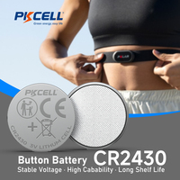 Batería de botón CR2430 de 3 V, pila de botón LiMnO2 de 3 voltios para sensores inalámbricos, higrómetro, auriculares bluetooth, medidor de glucosa en sangre
