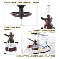 Kit Chicha Complet Personnalisé avec Logo, Boîte Cadeau, Narguilé Portable en Acrylique et Alliage d'Aluminium pour Bar et Fêtes