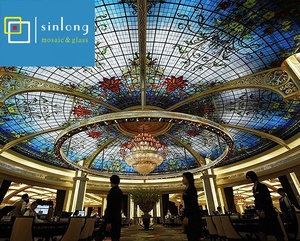 Cúpula de techo de cristal de color azul - Product Image 3