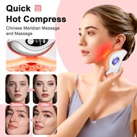 Masseur facial électrique 2 en 1 chaud et vibrant, petit appareil de beauté Gua Sha