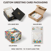 Cartes de vœux personnalisées certifiées FSC avec enveloppes - Papier couché or pour la fête des mères, vente en gros