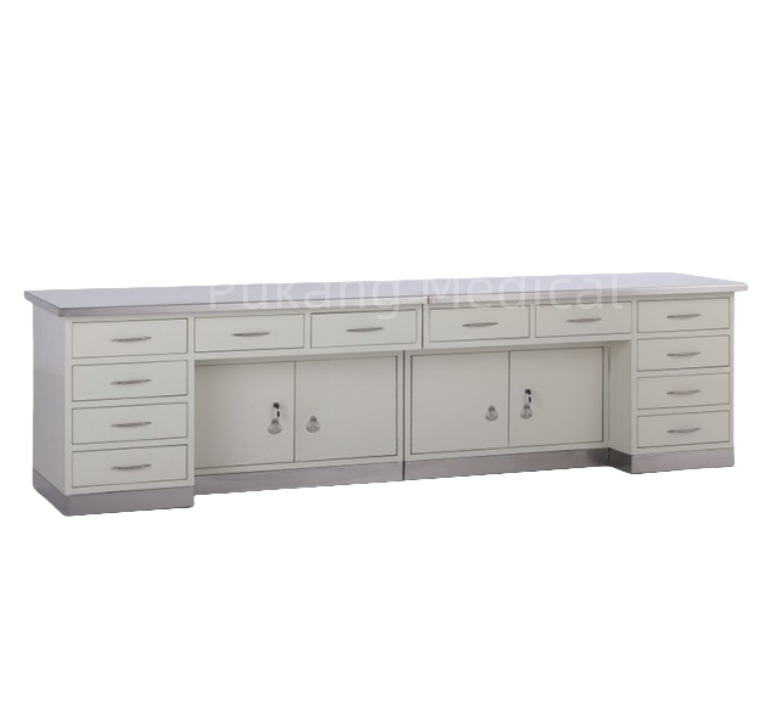 medical office table stainless steel with drawers