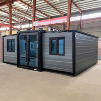Villa préfabriquée prête à l'emploi de 40 pieds Maison conteneur extensible de 3 chambres Hôtel Préfabriqué Portable Mobile Tiny Home