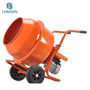 Mezcladoras de cemento portátiles de 120L a 500L con motor central Máquinas mezcladoras de hormigón manuales eficientes - Product Image 1