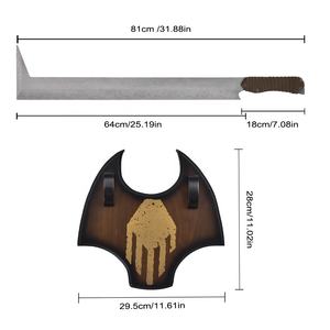 81cm 1.3kg le Seigneur des Anneaux <span class=keywords><strong>Uruk</strong></span> Hai Full Tang Réplique d'Arme Réelle Gravée 440ss Lame Cimeterre Épée - Product Image 2