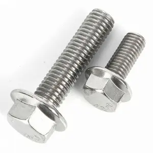 DIN6921 Hardware M8x20 Head M8 x 1.25 Screws Recessed Bolt 304 316 Stainless Steel Hex Flange Bolts