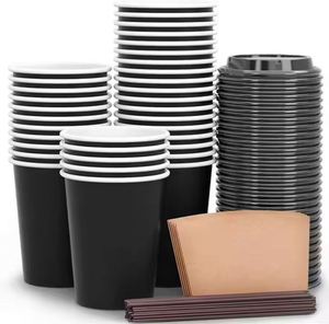 Vaso de Café de Papel Biodegradable Newsense 2025 con Logotipo Personalizado, 90 mm, 8/10/12/16 oz, Doble Pared, Desechable, para Café Caliente - Product Image 1