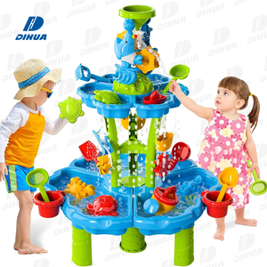 Tavola freatica a 2 livelli per bambini all'aperto con sabbia e acqua centro di attività estivo da spiaggia Set di giocattoli con doppio strato per il divertimento in giardino - Product Image 1