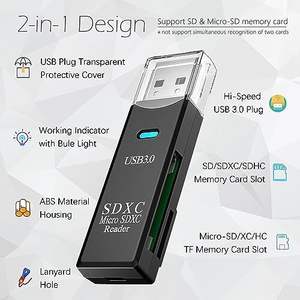 Lecteur de <span class=keywords><strong>carte</strong></span> <span class=keywords><strong>SD</strong></span> SYONG USB3.0 pour PC, adaptateur <span class=keywords><strong>Micro</strong></span> <span class=keywords><strong>SD</strong></span> vers USB pour appareil photo, mémoire, lot - Product Image 2
