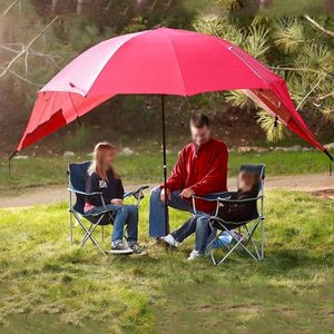 Parasol de plage populaire pour camping en plein air, en acier inoxydable robuste, imperméable, protection UV, logo personnalisable, pour 3-4 adultes - Product Image 4
