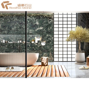 Precio de fábrica Piedra de lujo <span class=keywords><strong>Italia</strong></span> Pradas Losas de mármol verde oscuro para el hogar Decoración de alto grado - Product Image 2