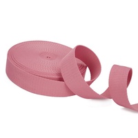 Sangle élastique tissée sergé en polyester durable, plusieurs couleurs, 25 mm et 38 mm, en rouleau, pour sacs, ceintures, chaussures et textile de maison